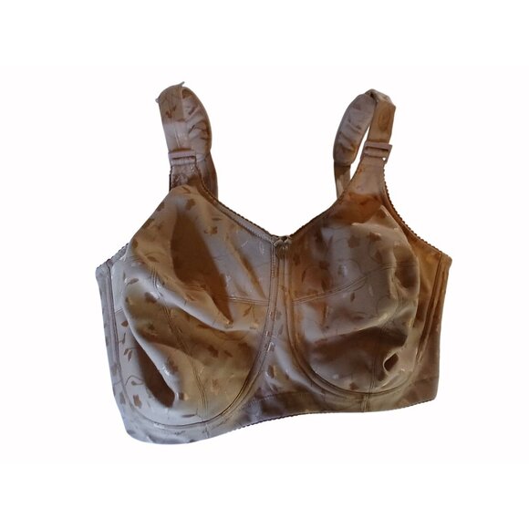 Elila Womens Bra Beige Jacquard Softcup 38H 38 H 1305 Full Coverage - Picture 5 of 13